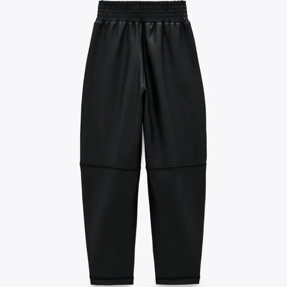 ZARA NEW COATED PANTS BLACK size M - Picture 3 of 8